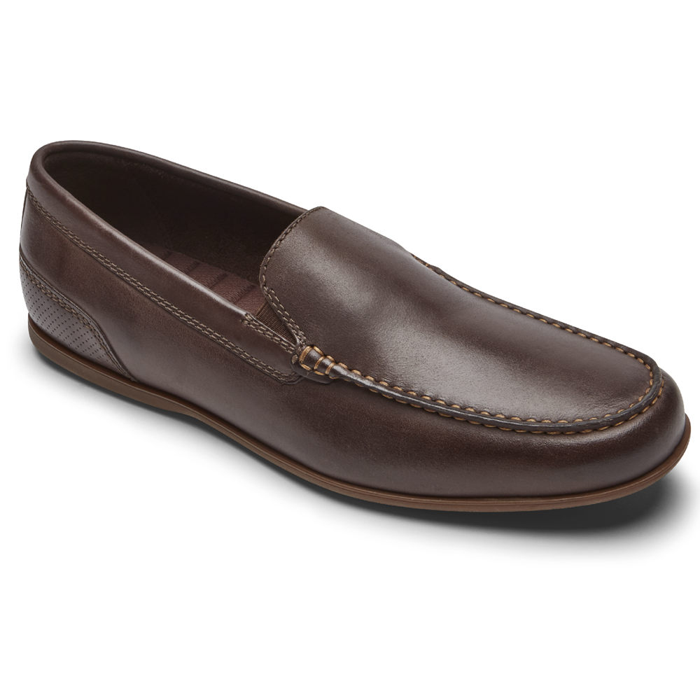 Slip-Ons Rockport Hombre Mexico - Malcom Venetian Marrom Oscuro - FVTIA0157